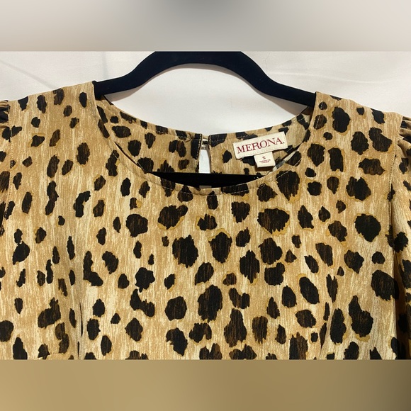 Cheetah Print Shift Dress - Picture 2 of 5